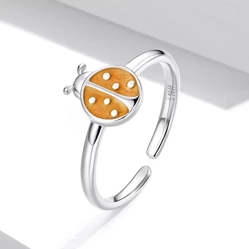 (afbeelding voor) Pandora Style Oranje Lieveheersbeestje Open Ring - SCR774 - Bekijken 2