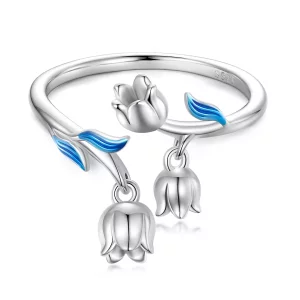 Pandora Style Orchidee Open Ring - BSR287 (afbeelding voor) Pandora Style Orchidee Open Ring - BSR287