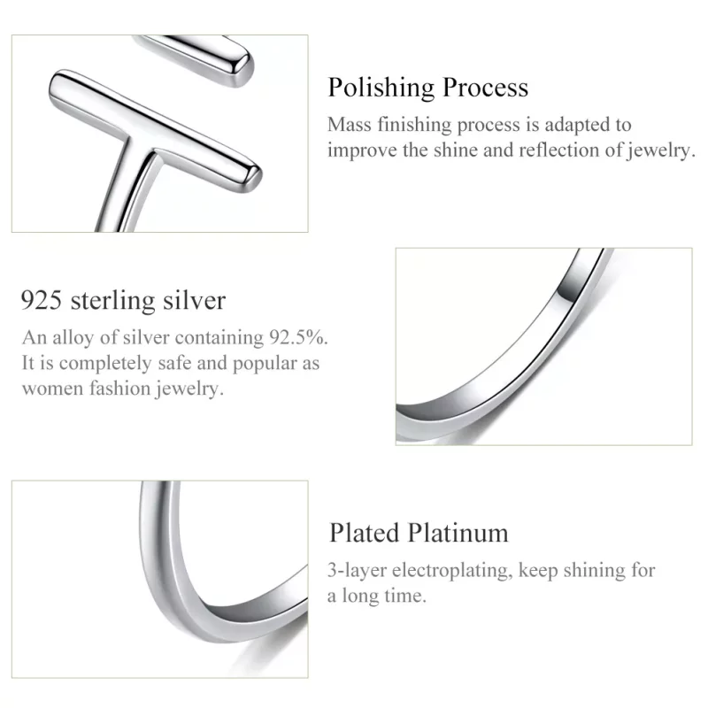 (afbeelding voor) Pandora Style Parallelle lijnen Open Ring - SCR555 - Bekijken 3
