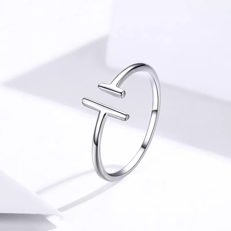 (afbeelding voor) Pandora Style Parallelle lijnen Open Ring - SCR555 - Bekijken 2