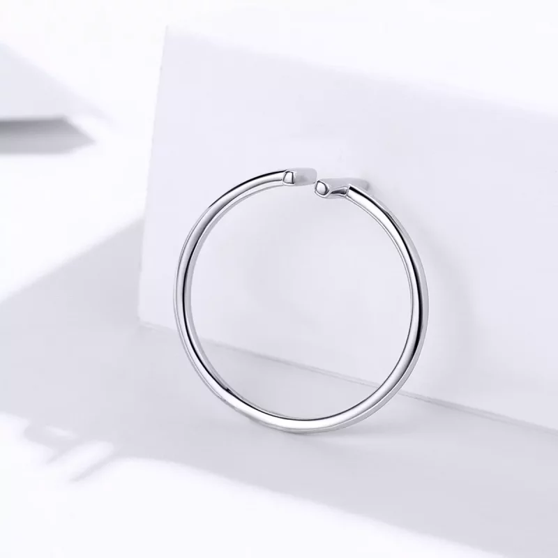 (afbeelding voor) Pandora Style Parallelle lijnen Open Ring - SCR555 - Bekijken 4