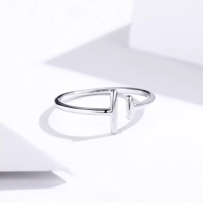 (afbeelding voor) Pandora Style Parallelle lijnen Open Ring - SCR555 - Bekijken 5