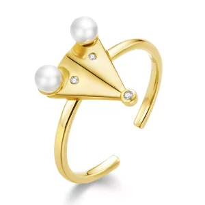 Pandora Style Parelmuis Open Ring - BSR103 (afbeelding voor) Pandora Style Parelmuis Open Ring - BSR103