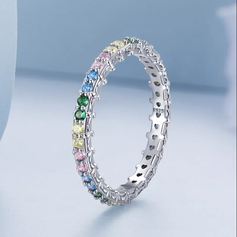 (afbeelding voor) Pandora Style Patroon Kleur Zirkonium Ring - BSR277-CF - Bekijken 2