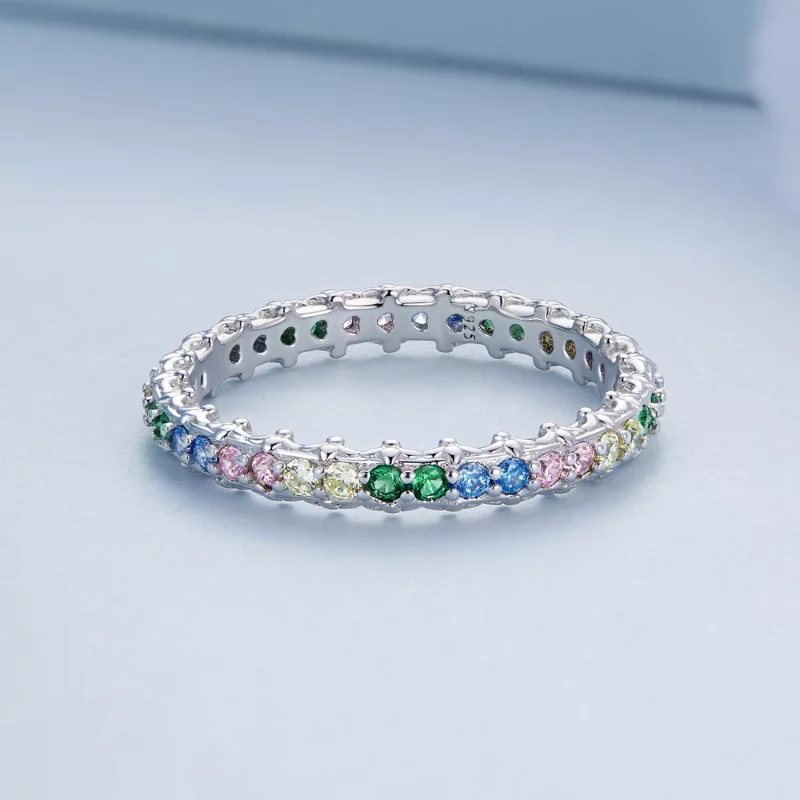 (afbeelding voor) Pandora Style Patroon Kleur Zirkonium Ring - BSR277-CF - Bekijken 3