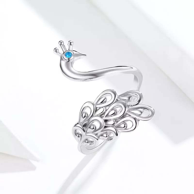 (afbeelding voor) Pandora Style Pauw Open Ring - SCR592 - Bekijken 2