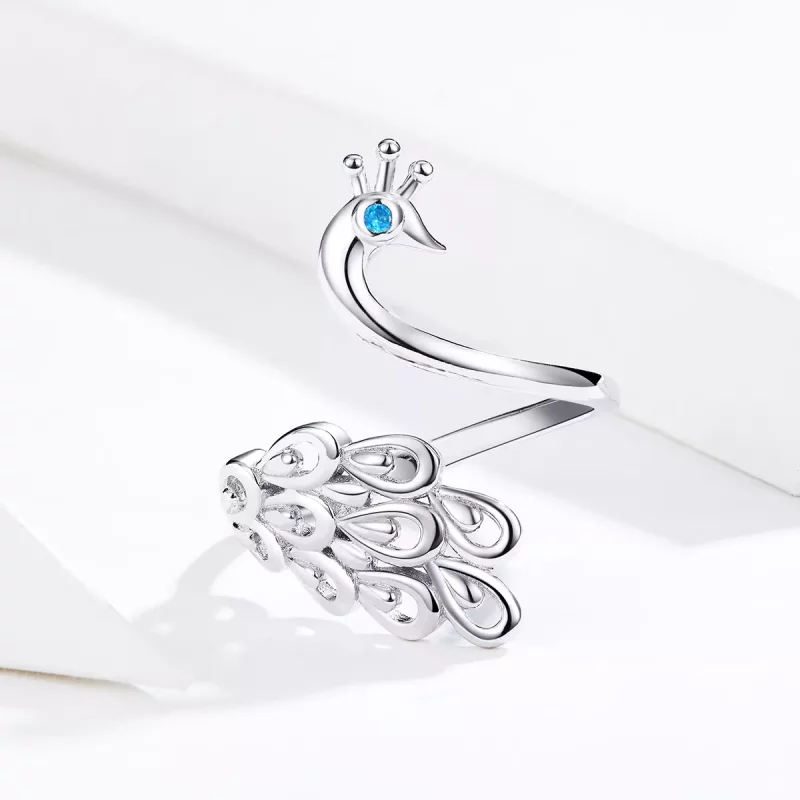 (afbeelding voor) Pandora Style Pauw Open Ring - SCR592 - Bekijken 3