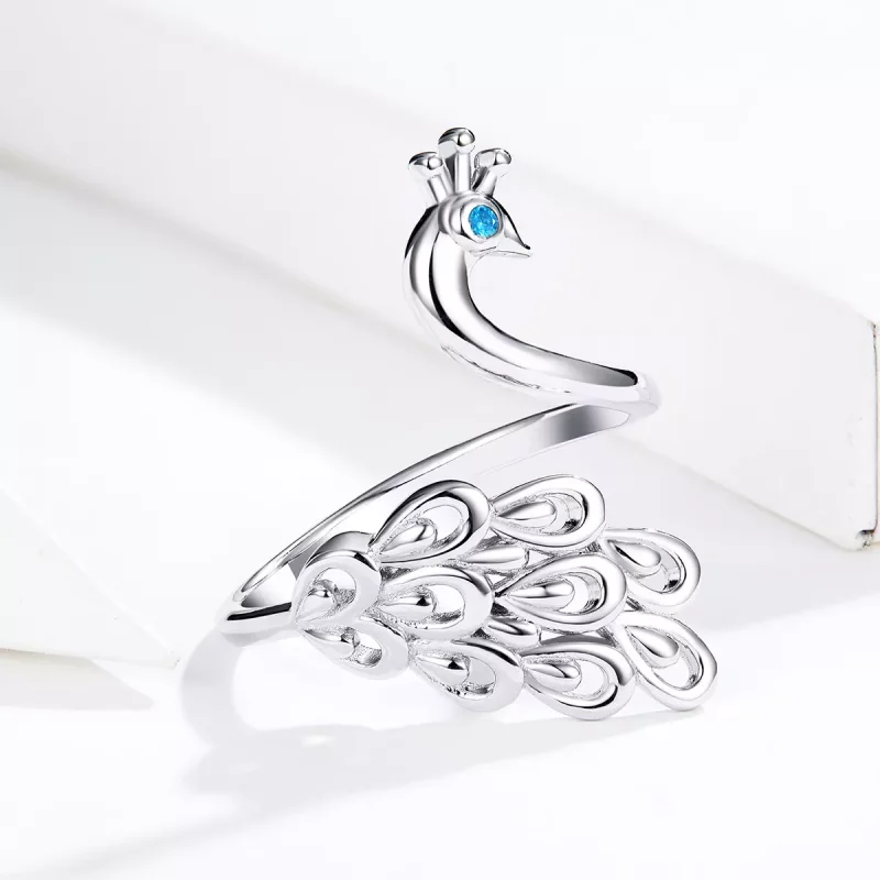 (afbeelding voor) Pandora Style Pauw Open Ring - SCR592 - Bekijken 4