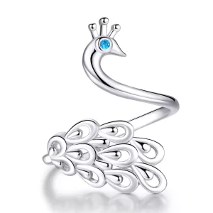 Pandora Style Pauw Open Ring - SCR592 (afbeelding voor) Pandora Style Pauw Open Ring - SCR592