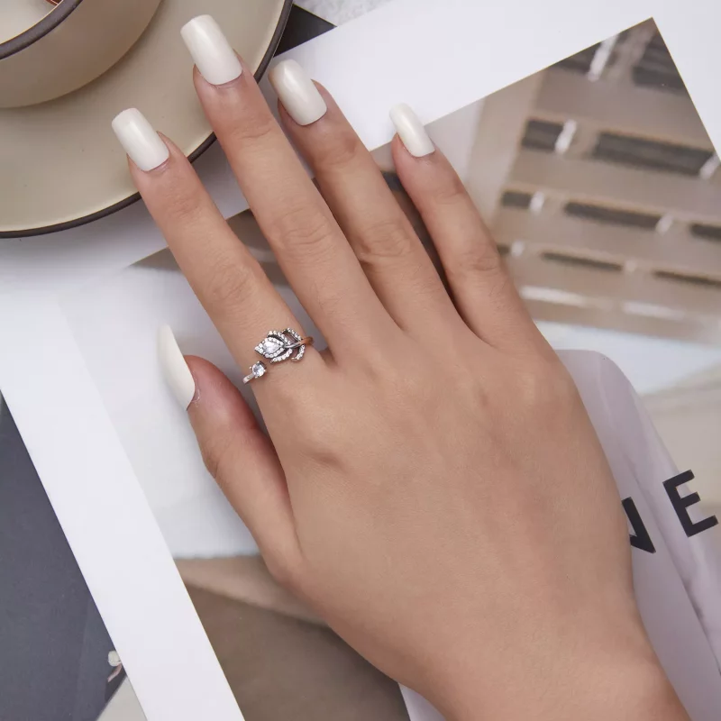 (afbeelding voor) Pandora Style Pauw Veer Open Ring - BSR299 - Bekijken 5