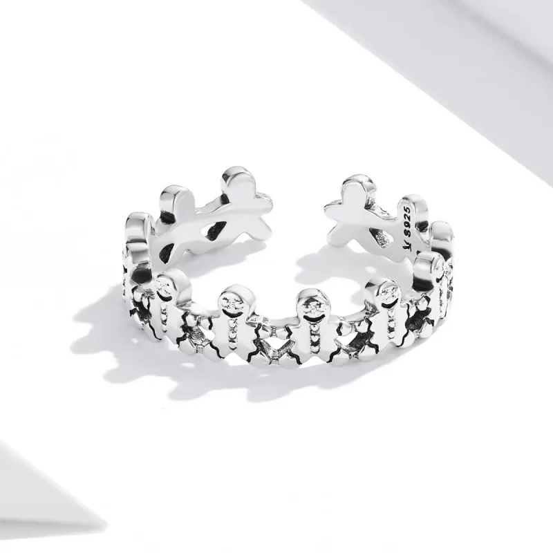 (afbeelding voor) Pandora Style Peperkoek Man Open Ring - SCR762 - Bekijken 3