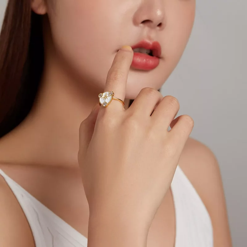 (afbeelding voor) Pandora Style Persoonlijkheidsster Open Ring - SCR733 - Bekijken 8