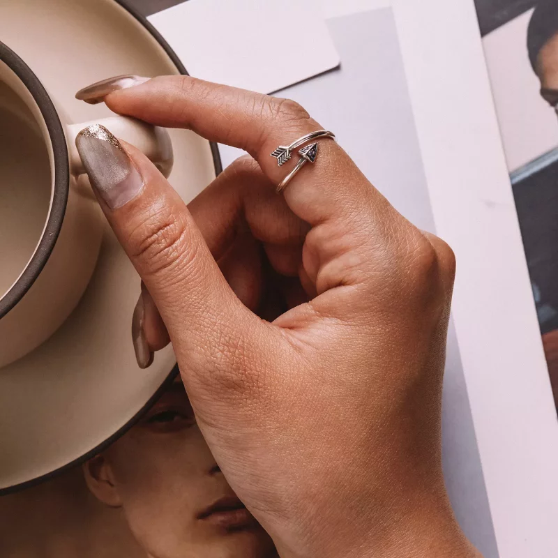 (afbeelding voor) Pandora Style Pijl van liefde Open Ring - SCR820 - Bekijken 8