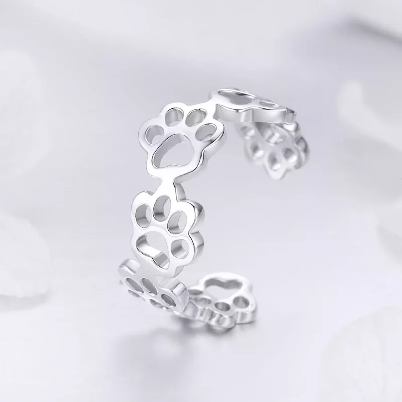 (afbeelding voor) Pandora Style Pootpad Open Ring - SCR424 - Bekijken 2