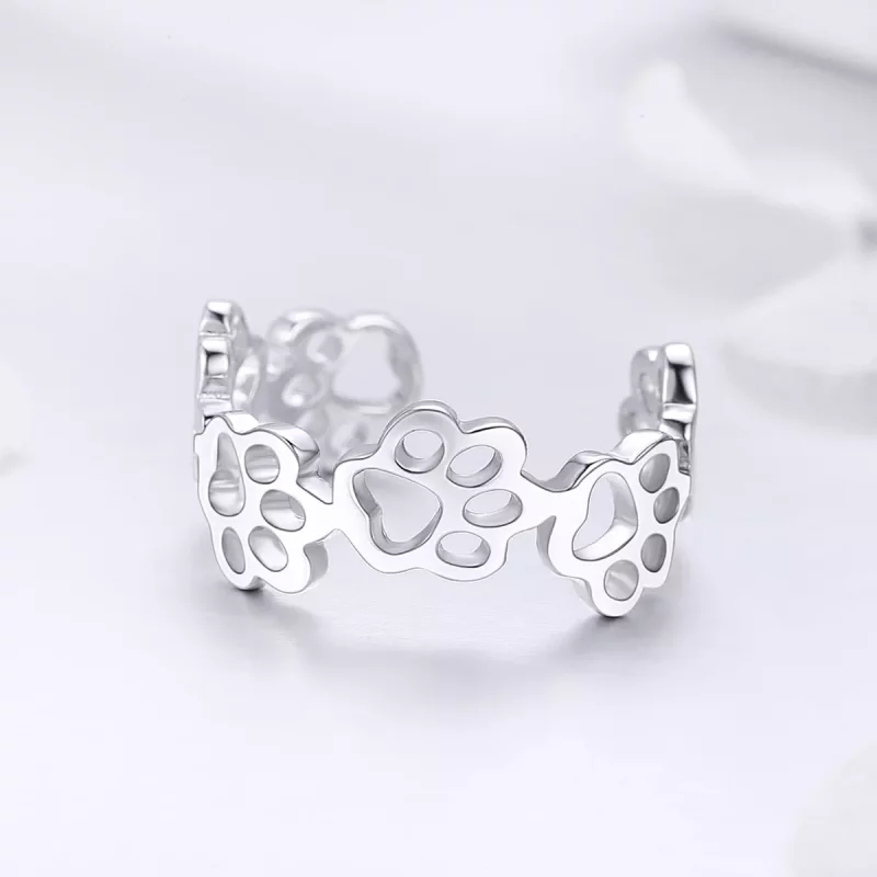 (afbeelding voor) Pandora Style Pootpad Open Ring - SCR424 - Bekijken 3