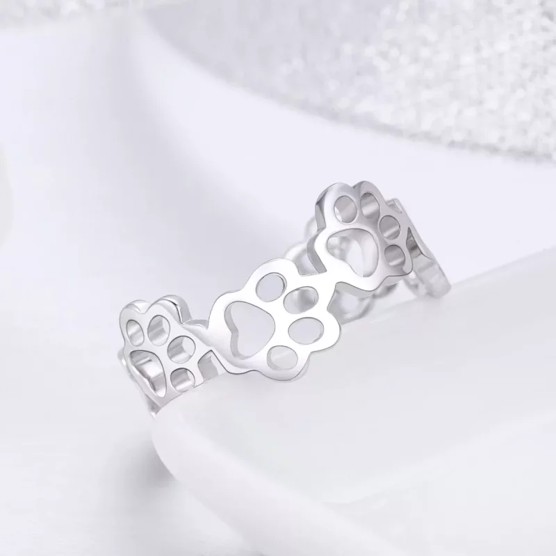 (afbeelding voor) Pandora Style Pootpad Open Ring - SCR424 - Bekijken 4