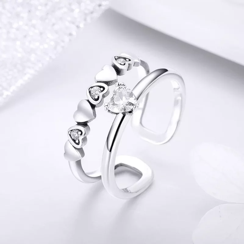 (afbeelding voor) Pandora Style Prachtig hart Open Ring - SCR429 - Bekijken 2
