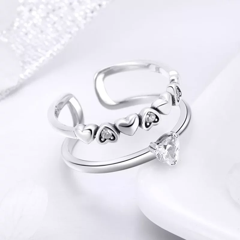 (afbeelding voor) Pandora Style Prachtig hart Open Ring - SCR429 - Bekijken 3