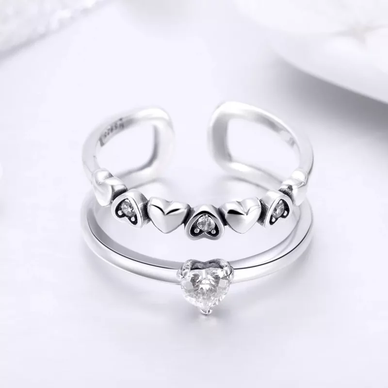 (afbeelding voor) Pandora Style Prachtig hart Open Ring - SCR429 - Bekijken 4