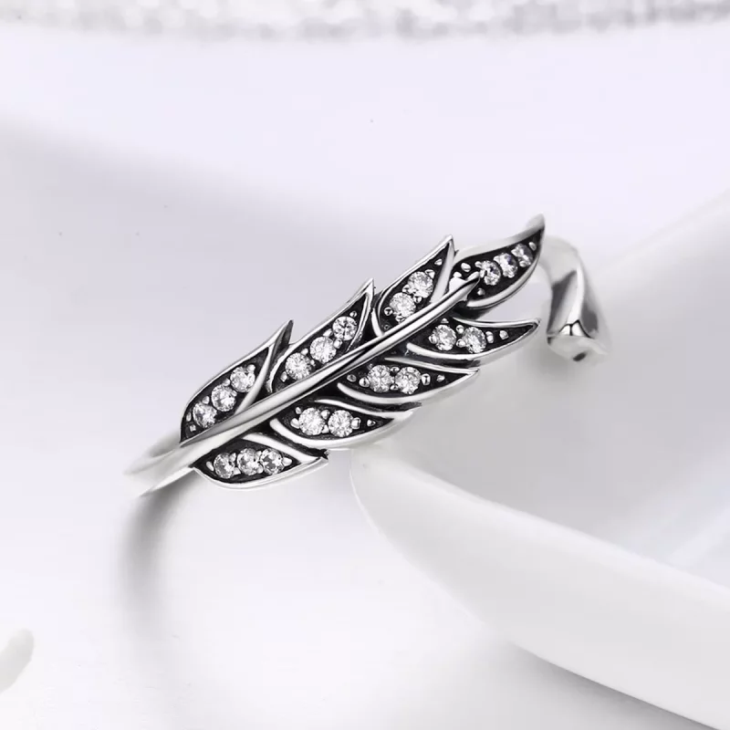 (afbeelding voor) Pandora Style Prachtige bladeren Open Ring - SCR313 - Bekijken 6