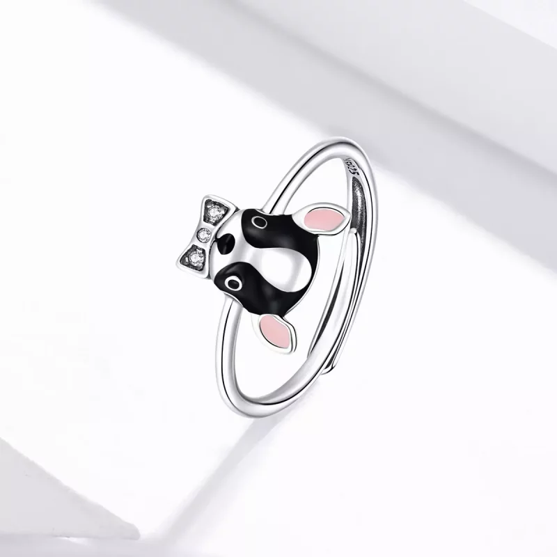 (afbeelding voor) Pandora Style Puppy Chihuahua Open Ring - SCR695 - Bekijken 2
