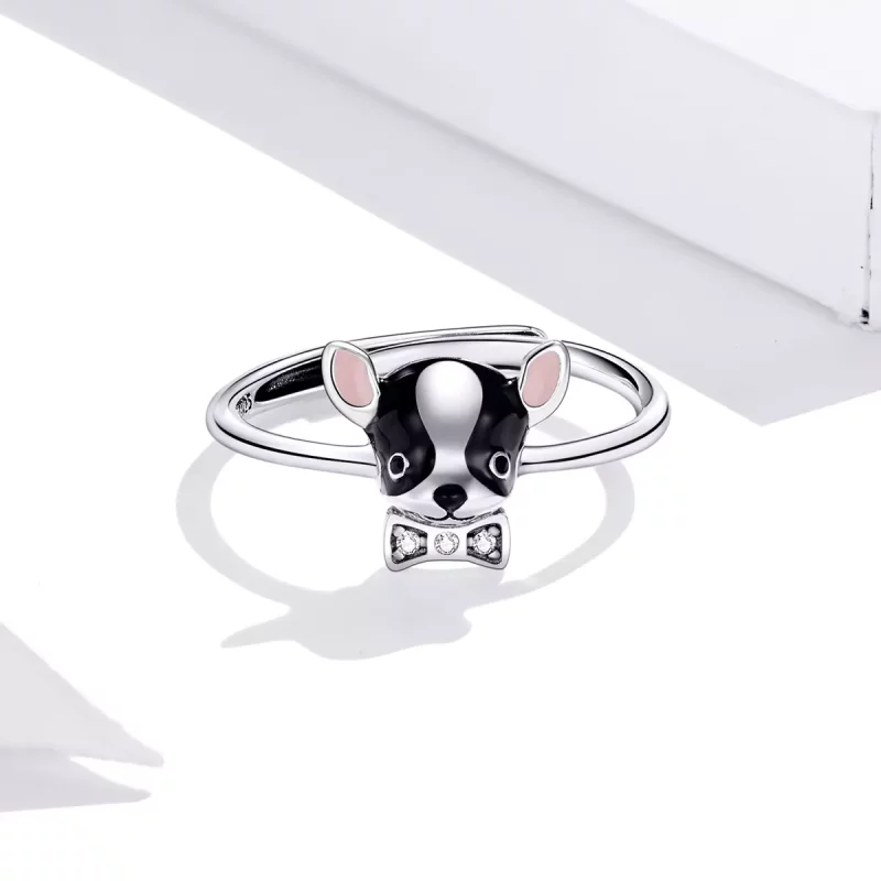 (afbeelding voor) Pandora Style Puppy Chihuahua Open Ring - SCR695 - Bekijken 3