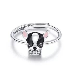 Pandora Style Puppy Chihuahua Open Ring - SCR695 (afbeelding voor) Pandora Style Puppy Chihuahua Open Ring - SCR695
