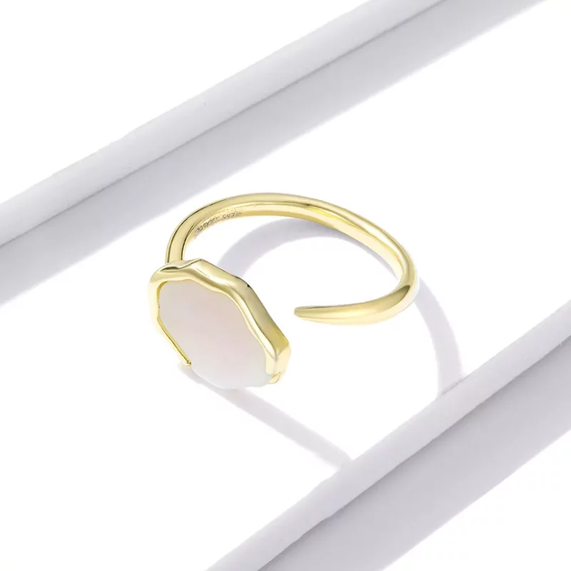 (afbeelding voor) Pandora Style Regenboog Parelmoer Open Ring - BSR174 - Bekijken 3