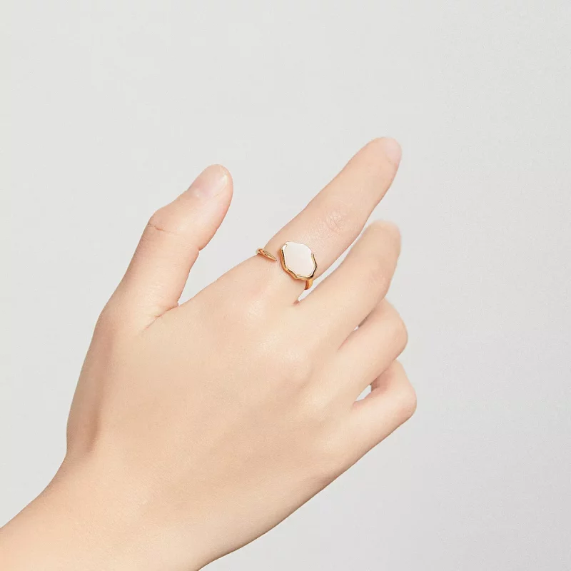 (afbeelding voor) Pandora Style Regenboog Parelmoer Open Ring - BSR174 - Bekijken 8