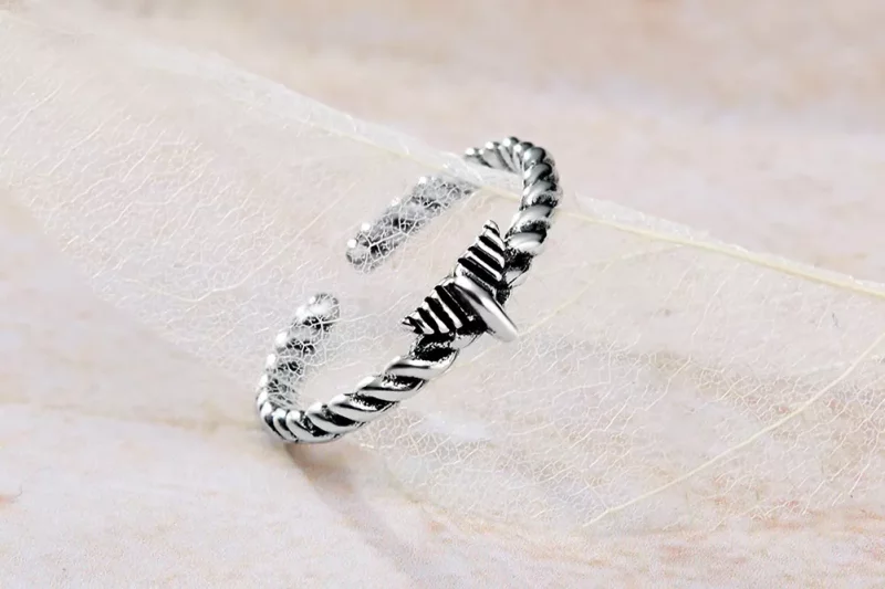 (afbeelding voor) Pandora Style Retro Nostalgisch Henneptouw Open Ring - VSR064 - Bekijken 2