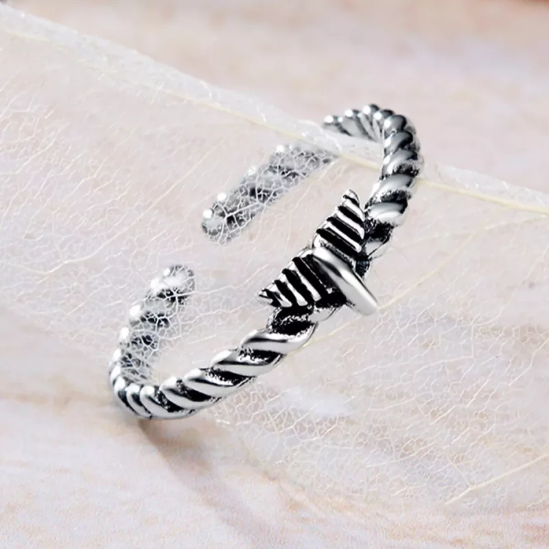 (afbeelding voor) Pandora Style Retro Nostalgisch Henneptouw Open Ring - VSR064 - Bekijken 5