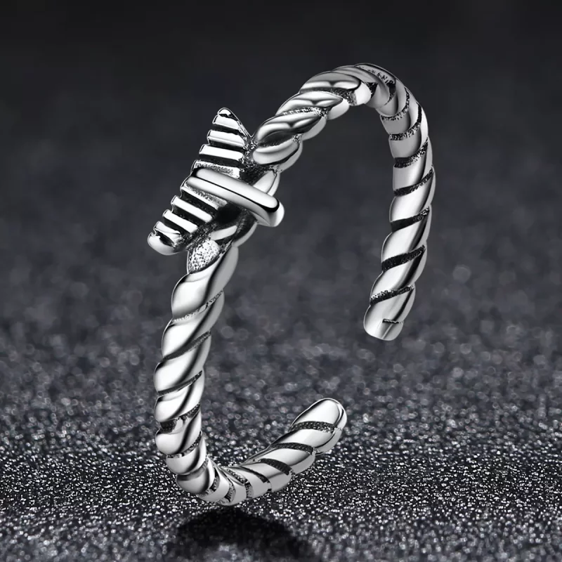 (afbeelding voor) Pandora Style Retro Nostalgisch Henneptouw Open Ring - VSR064 - Bekijken 7