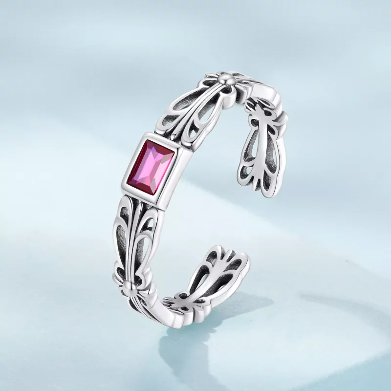 (afbeelding voor) Pandora Style Retro Patroon Open Ring - SCR880 - Bekijken 2