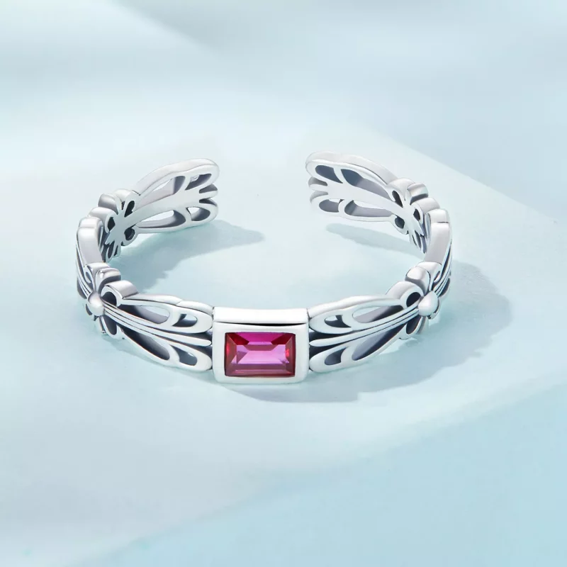 (afbeelding voor) Pandora Style Retro Patroon Open Ring - SCR880 - Bekijken 3