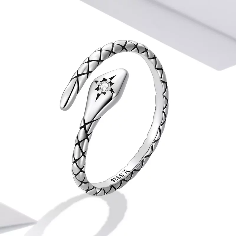 (afbeelding voor) Pandora Style Retro Spirit Slang Open Ring - SCR798 - Bekijken 2