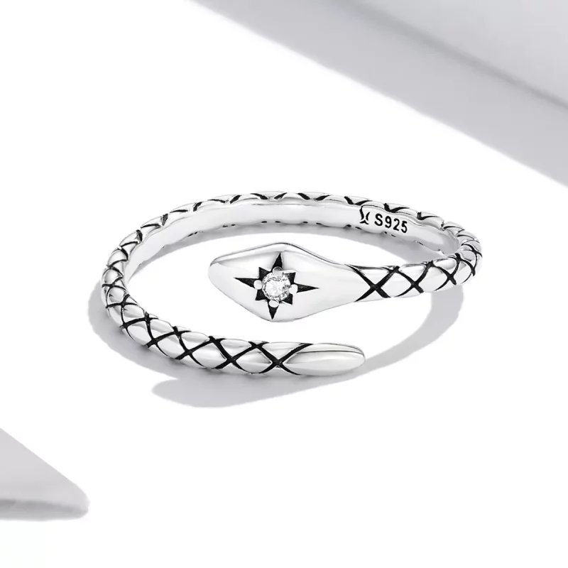 (afbeelding voor) Pandora Style Retro Spirit Slang Open Ring - SCR798 - Bekijken 3