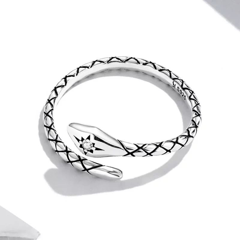(afbeelding voor) Pandora Style Retro Spirit Slang Open Ring - SCR798 - Bekijken 4