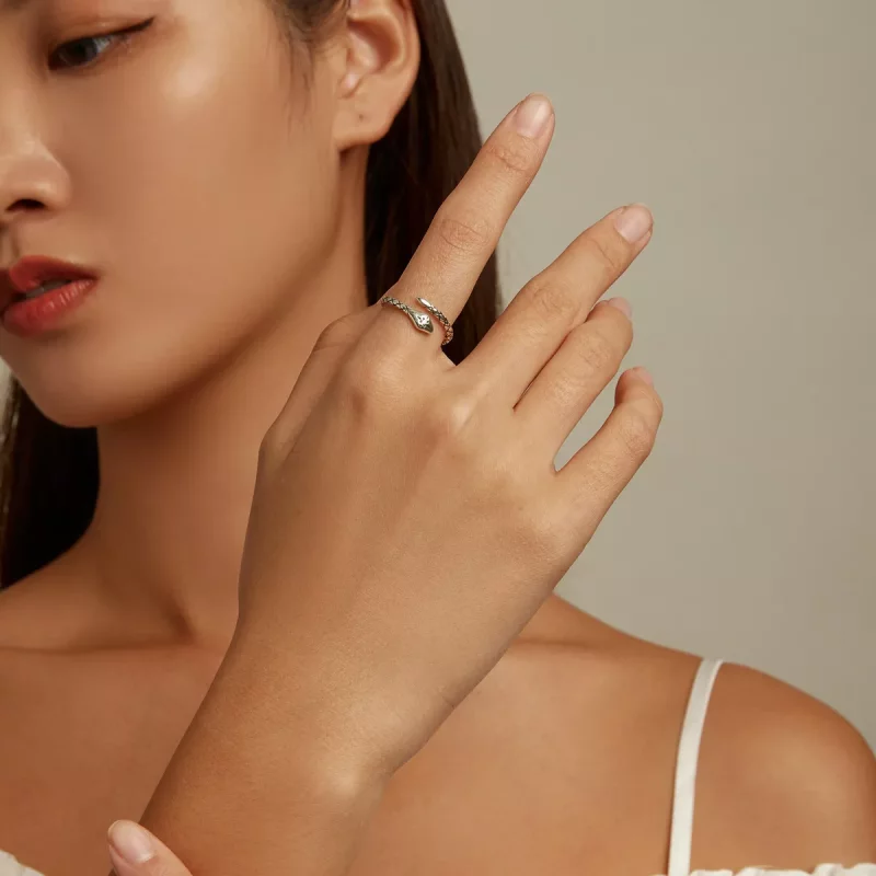 (afbeelding voor) Pandora Style Retro Spirit Slang Open Ring - SCR798 - Bekijken 6
