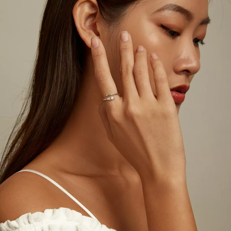 (afbeelding voor) Pandora Style Retro Spirit Slang Open Ring - SCR798 - Bekijken 8