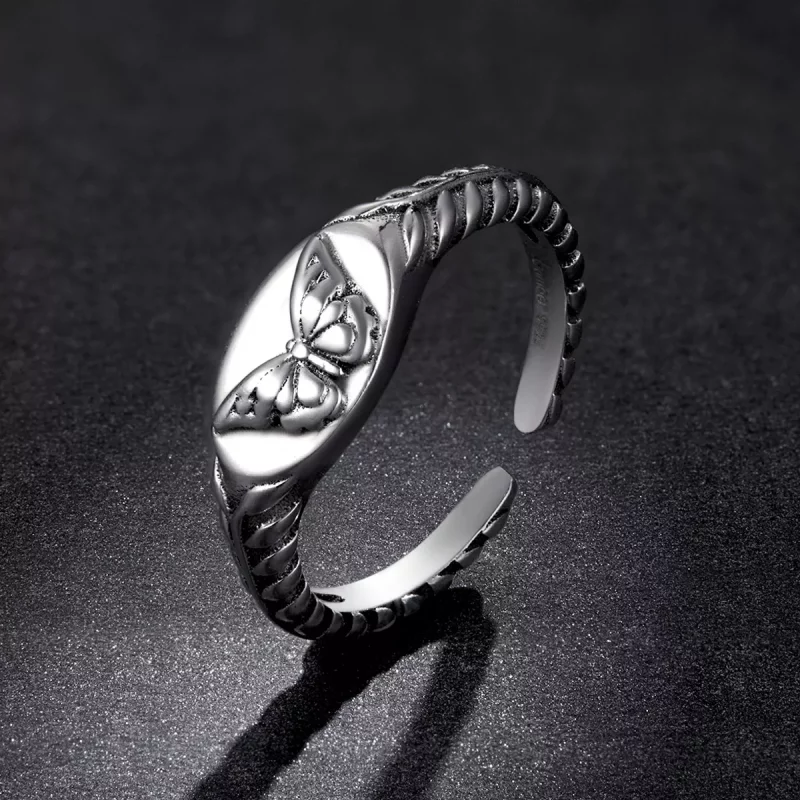 (afbeelding voor) Pandora Style Retro Vlinder Open Ring - BSR200 - Bekijken 5
