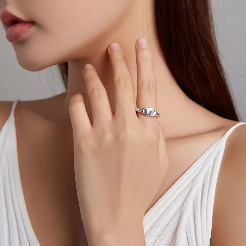 (afbeelding voor) Pandora Style Retro Vlinder Open Ring - BSR200 - Bekijken 8