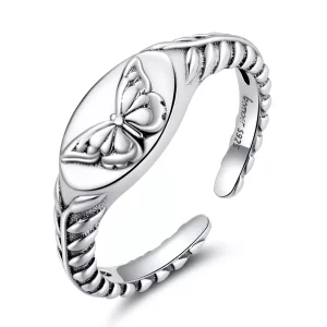 Pandora Style Retro Vlinder Open Ring - BSR200 (afbeelding voor) Pandora Style Retro Vlinder Open Ring - BSR200