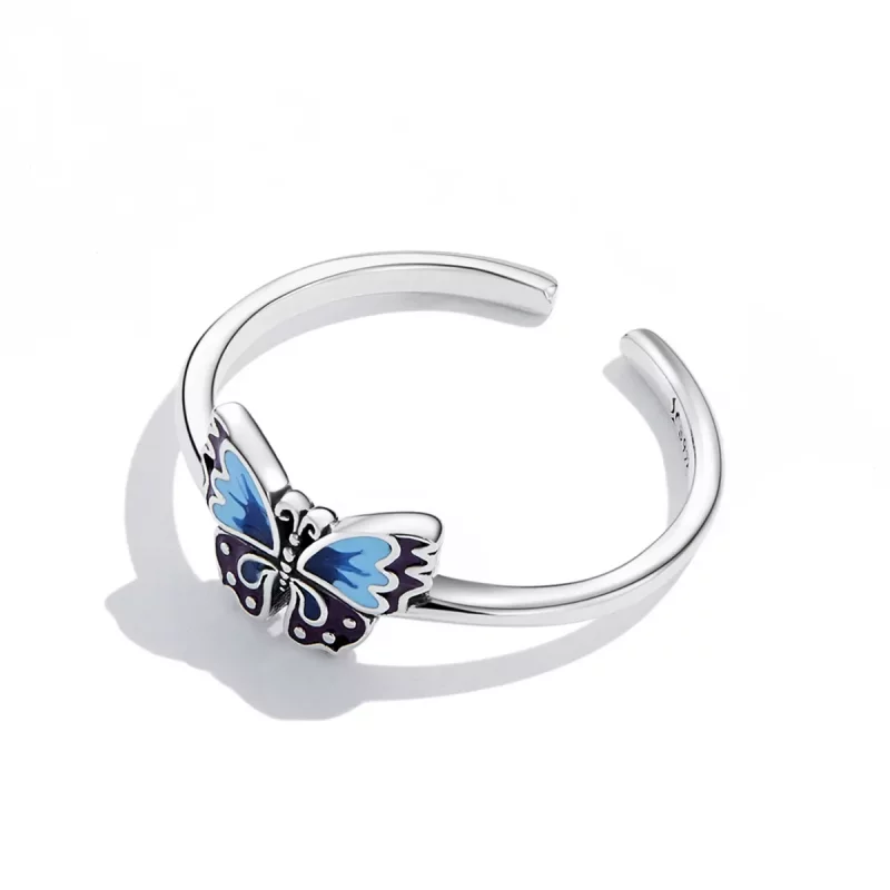 (afbeelding voor) Pandora Style Retro Vlinder Open Ring - SCR802 - Bekijken 4