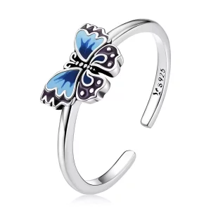 (afbeelding voor) Pandora Style Retro Vlinder Open Ring - SCR802