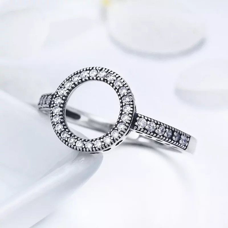 (afbeelding voor) Pandora Style Ring of Halo Ring - SCR041 - Bekijken 2