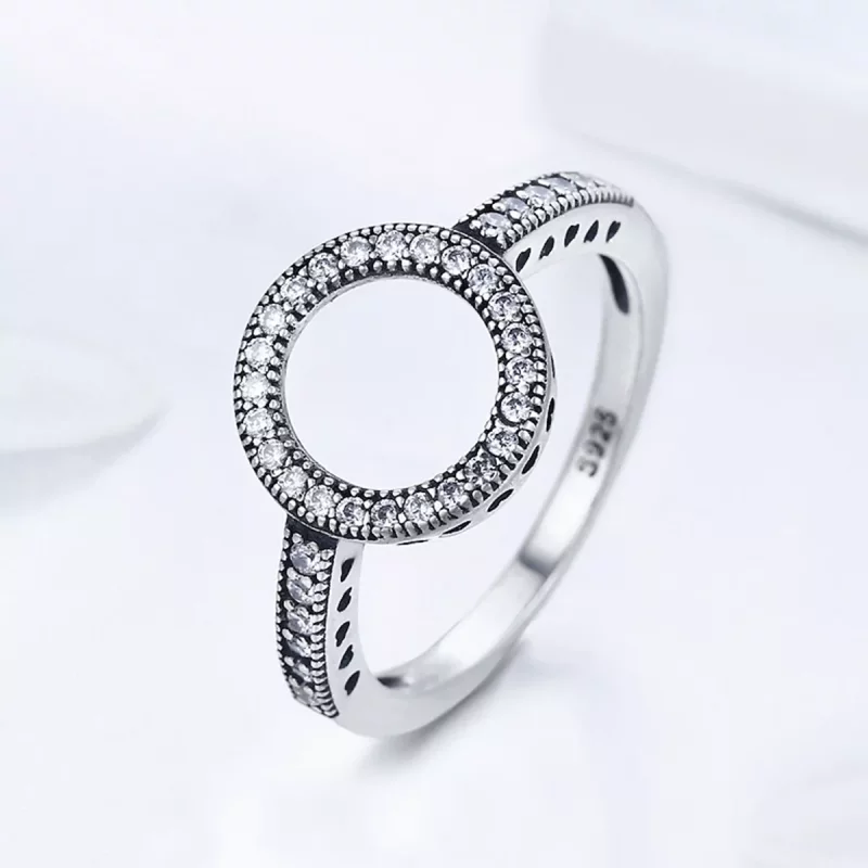 (afbeelding voor) Pandora Style Ring of Halo Ring - SCR041 - Bekijken 3