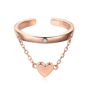 Pandora Style Rose Liefdespijl Open Ring - SCR572 (afbeelding voor) Pandora Style Rose Liefdespijl Open Ring - SCR572