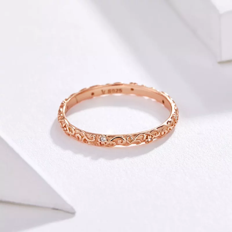 (afbeelding voor) Pandora Style Rose Retro Patronen Ring - SCR514 - Bekijken 4