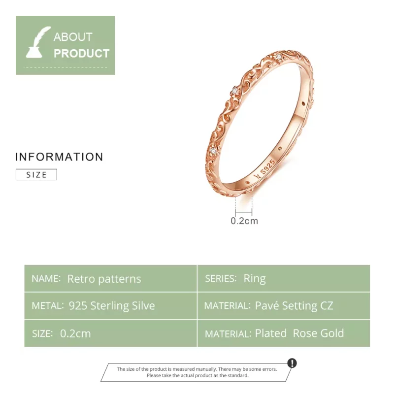 (afbeelding voor) Pandora Style Rose Retro Patronen Ring - SCR514 - Bekijken 8
