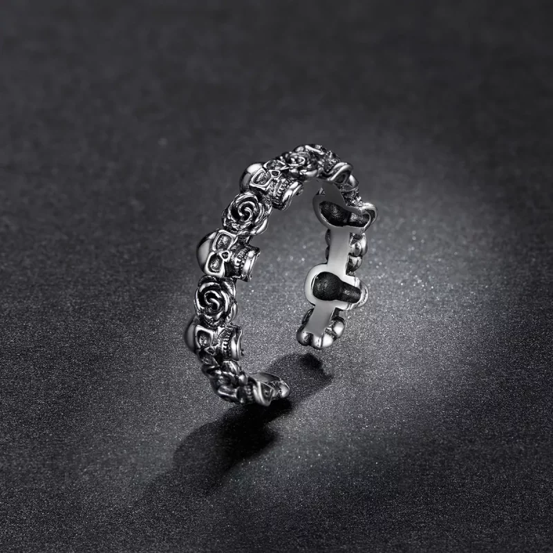 (afbeelding voor) Pandora Style Rose Schedel Open Ring - BSR218 - Bekijken 5